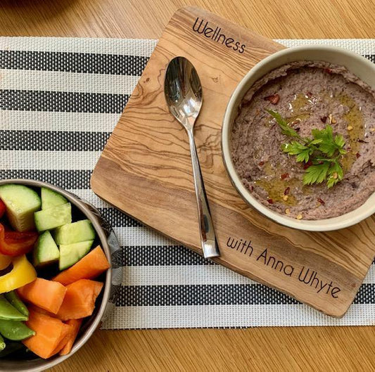 Black Bean Dip with Rainbow Crudités - The Garden Eatery