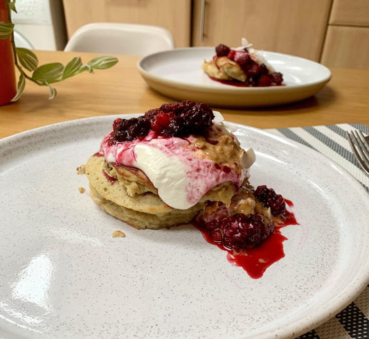 Berry and Banana Pancakes - The Garden Eatery